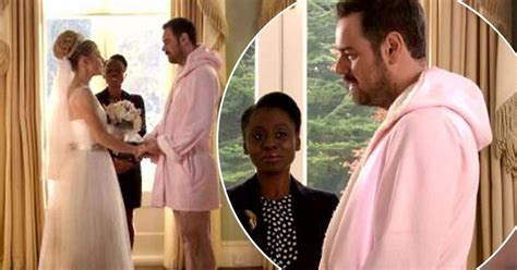 eastenders mick carter wears pink dressing gown to his own wedding and danny dyer s hardman