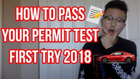 How To Pass Your Permit Test First Try 2018 Youtube