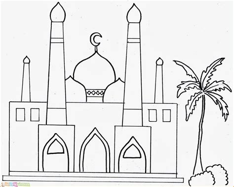 Gambar Mewarnai 29 Gambar Mewarnai Masjid Nabawi Terlengkap 2018