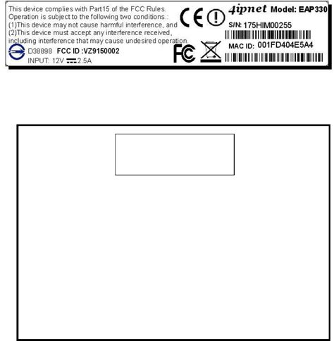 150002 Enterprise Access Point Label Diagram Label Sample And Label