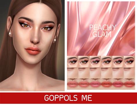 Gpme Gold Peachy Glam In 2020 Sims 4 Cc Makeup Sims 4 Sims
