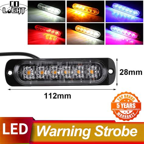 Co Light Led Strobe Warning Light Flashing Light Bar Car Styling Police