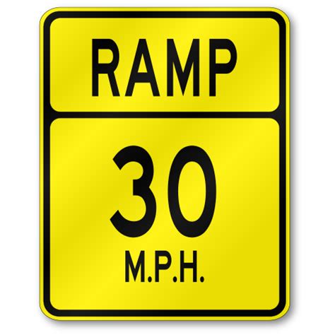 Ramp Speed Limit Advisory W13 3 Traffic Sign 080 Outdoor Reflective