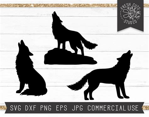 Wolf Svg Cut Files For Cricut Wolf Silhouette Svg Wolves Etsy