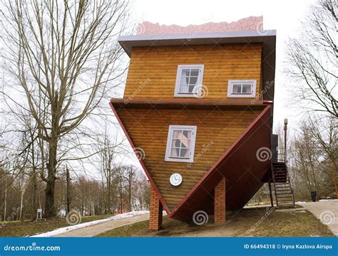 Wooden Upside Down House Editorial Stock Photo Image Of Building