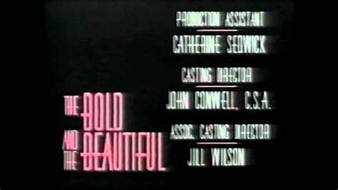 The Bold And The Beautiful Closing 1987 Youtube