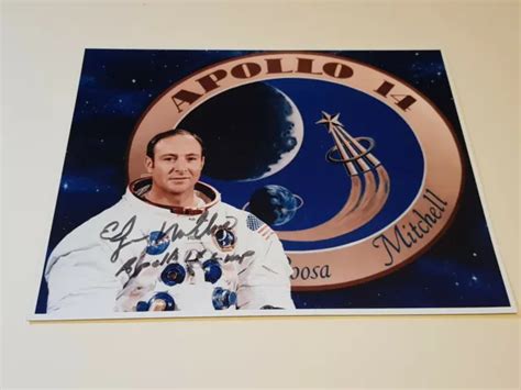Edgar Mitchell Apollo 14 Pilot Signed Autographed Nasa Picture 10 X 8