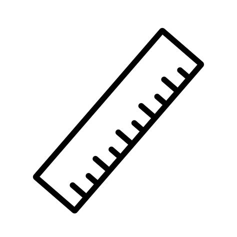 Ruler Outline Icon 12742171 Vector Art At Vecteezy