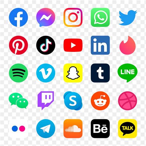 Png Social Media Icons Set Premium Png Rawpixel