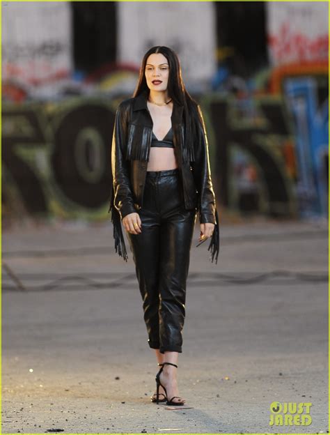Jessie J Is A Sexy Leather Masterpiece On Her Music Video Set Photo