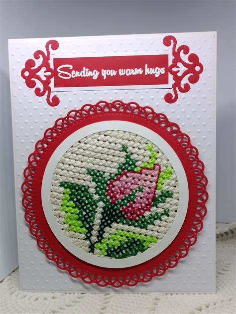Another Stitched Card Panel Made Into A Card Cross Stitch Cards Card