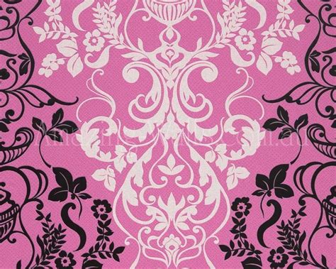 Pink And Black Damask Wallpapers Wallpaper Cave