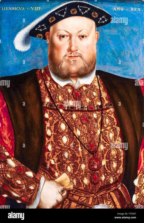 King Henry Viii 1491 1547 Portrait Painting After Hans Holbein 16th