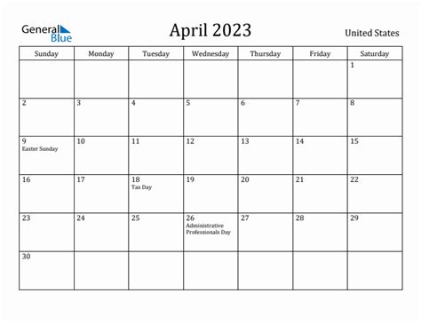 April 2023 Calendar With Holidays Usa Get Calendar 2023 Update