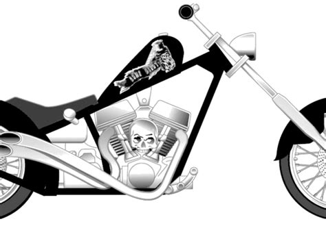 Harley Davidson Bone Daddy Custom Chopper Motorcycle Drawings