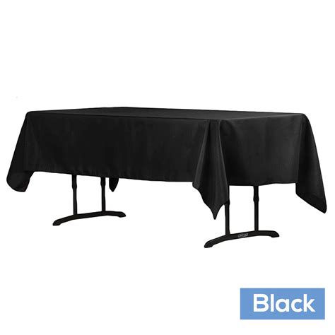 60 x 102 rectangular 200 gsm polyester tablecloth black