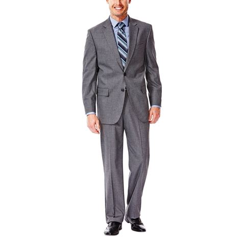 j m haggar men s j m haggar premium classic fit stretch suit jacket medium gray walmart