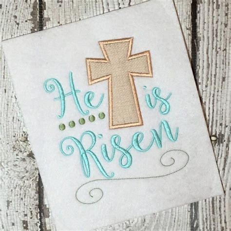 Easter Embroidery Design Cross Applique Design Easter Etsy Easter