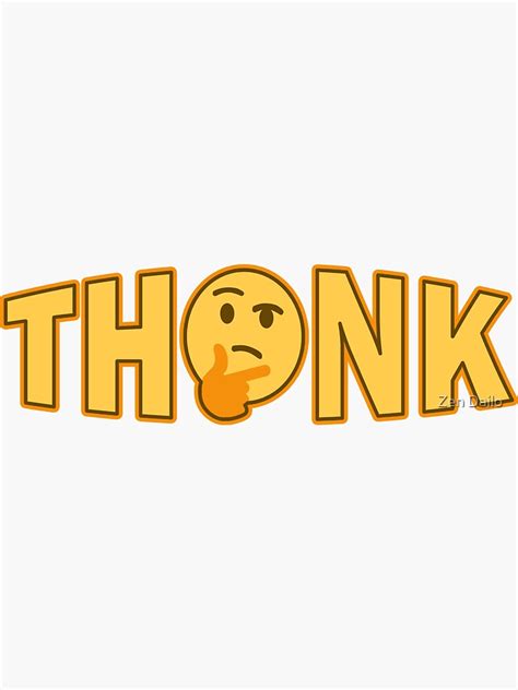 Thonk Thinking Emoji Sticker For Sale By Mowycow321 Redbubble