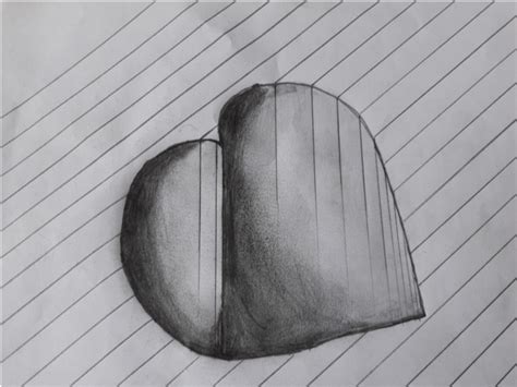Desenho 3d Veja Como é Fazer Um Coração No Estilo 3d Fácil