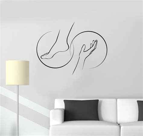 vinyl decal foot massage spa salon relax therapy beauty wall stickers mural unique t ig2731