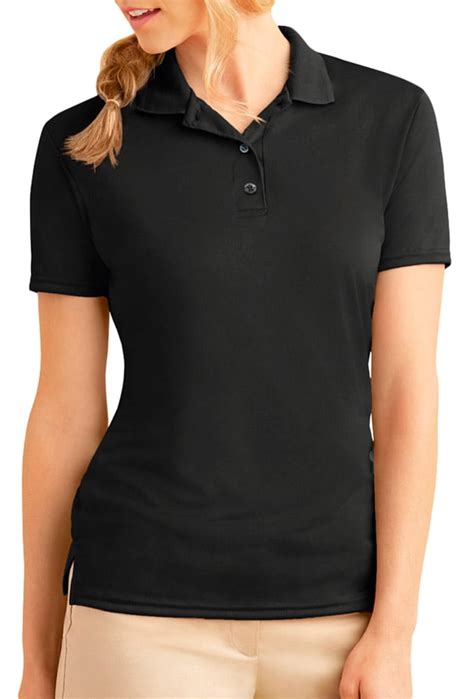 Gildan 44800L Women S Jersey Polo Shirt Black 2X Large Walmart Com