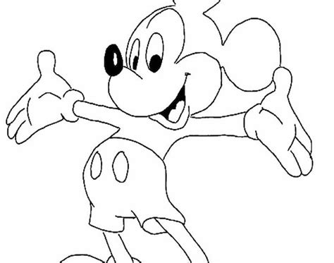 Gambar Kartun Mickey Mouse Untuk Mewarnai