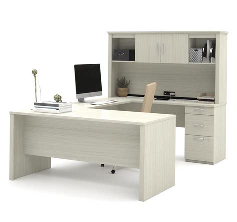 They comprise a minimum of three pieces (a desk, bridge, and credenza) models that include a hutch such as the mayline sterling and the bestar ridgeley provide you with additional to sstorage room for books, supplies, and trinkets. Bestar Logan U-Shaped Desk | Walmart Canada