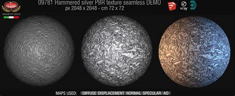 Hammered Silver Metal Texture Seamless 09781