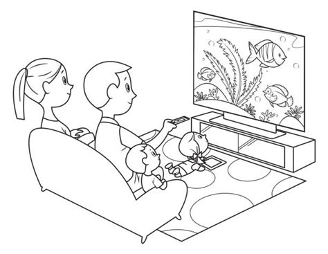 Mom Watching Tv Illustrations Royalty Free Vector Graphics And Clip Art