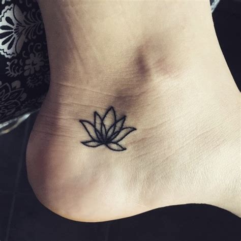 Elegant Simple Lotus Flower Tattoo On Foot Tattooimagesbiz