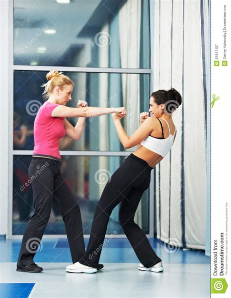 Woman At Fitness Fighting Training Stock Image Image Of People Stretch
