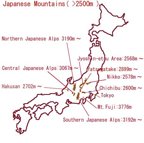 4 map of hotels in japan. maps of japan showing mountains