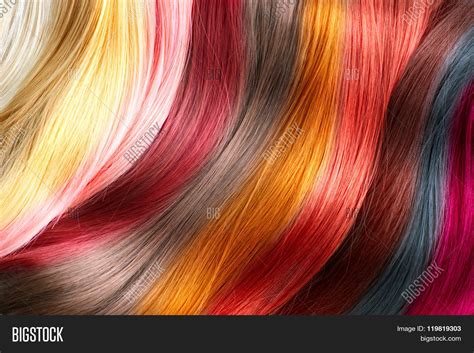 Hair Colors Palette Hair Texture Background Hair Colours Set Tints