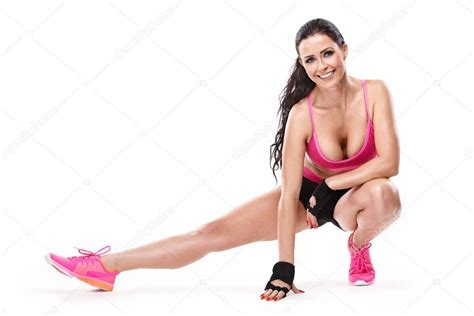 Stretching Beautiful Fitness Sexy Woman Stock Photo Italo