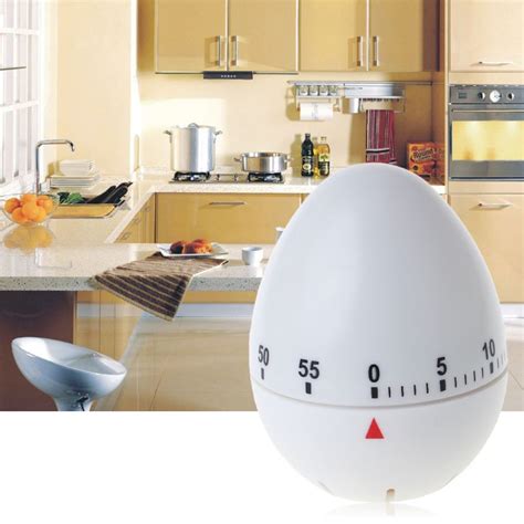 Egg Shape 60 Minute Mechanical Timer Countdown Alarm Kitchen Cooking