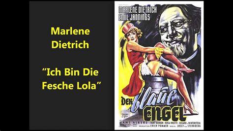 Marlene Dietrich I Am The Naughty Lola The Blue Angel Ich Bin Die