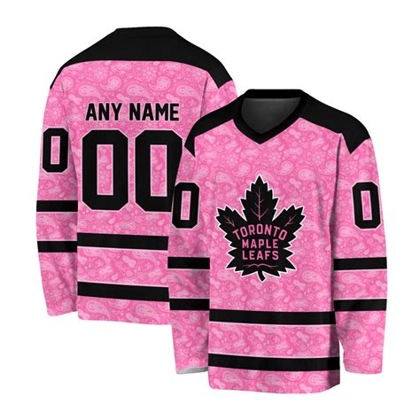 Nhl Toronto Maple Leafs Special Pink V Neck Long Sleeve St2301 Floda Shop