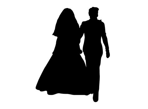 Wedding Bride Couple Silhouette 12904508 Png