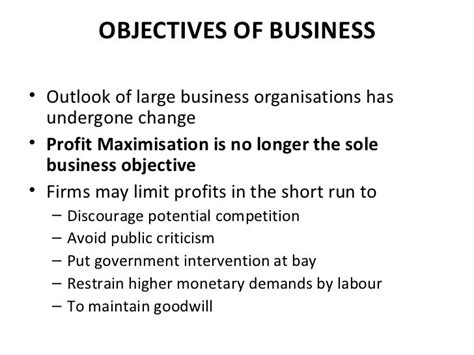 Objectives Of Business