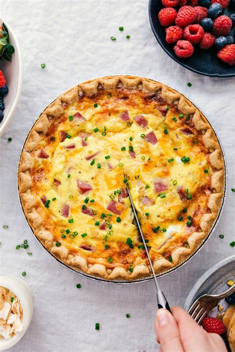 Ham And Cheese Quiche Easiest Quiche Chelseas Messy Apron