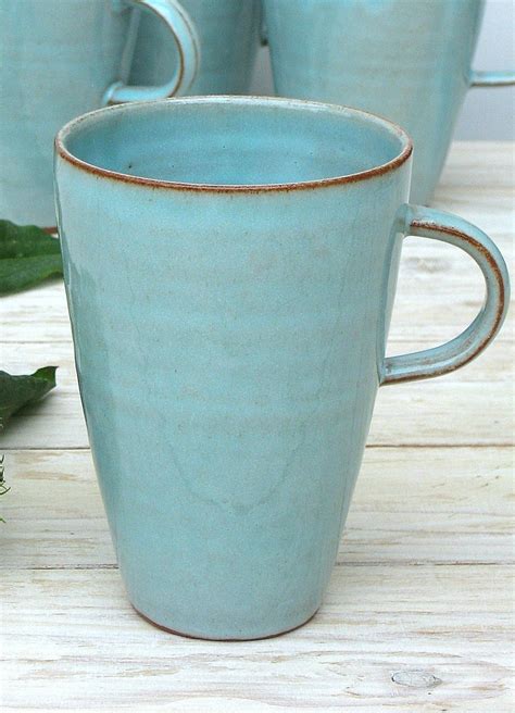 Turquoise Coffee Mug Large Coffee Mug Tall Coffee Mug Large Etsy