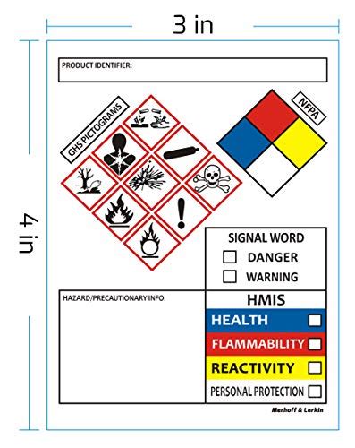 Sds Osha Data Labels For Chemical Safety X Inches Roll Of