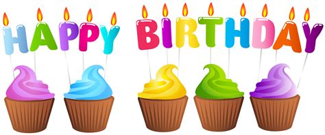 Birthday Cake Cupcake Candle Clip Art Birthday Png Download 8000