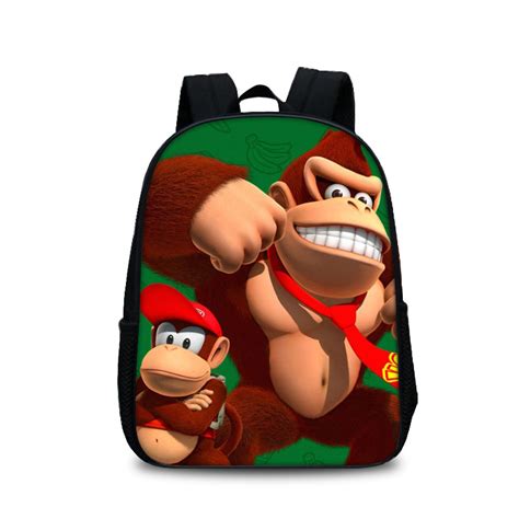 13 Inch Donkey Kong Childrens Backpack Kids School Cute Daily Bag