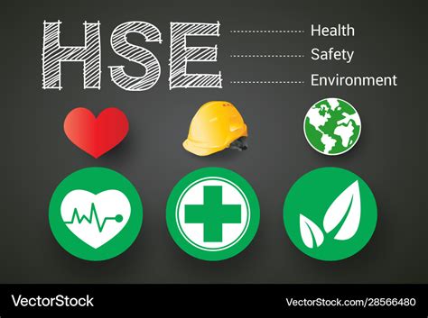 Hse Concept Health Safety Environment Acronym Vector Image Gambaran