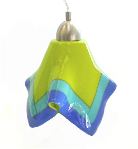 Pendant Light In Lime Turquoise And Blue Custom Large Art Flickr