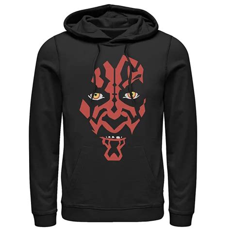 Mens Star Wars Darth Maul Hooded Face Creeping Graphic Hoodie