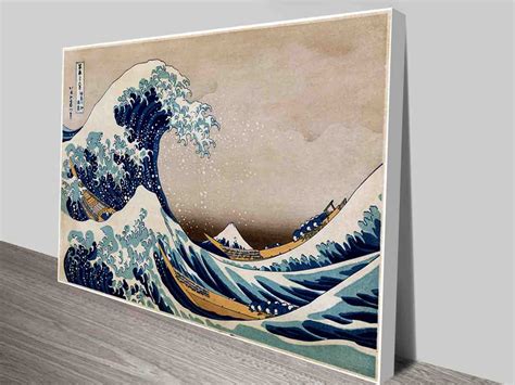 The Great Wave off Kanagawa Canvas Wall Print by Katsushika Hokusai gambar png