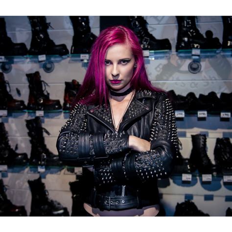 Jacket Womens Leather Jacket Killstar Metal Black Metal Shopeu